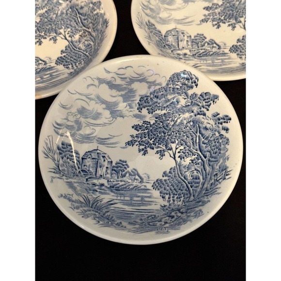 WEDGWOOD "Countryside Blue" Fruit/Dessert (Sauce) Bowl Set of 5 *PHOTOS - Picture 2 of 8